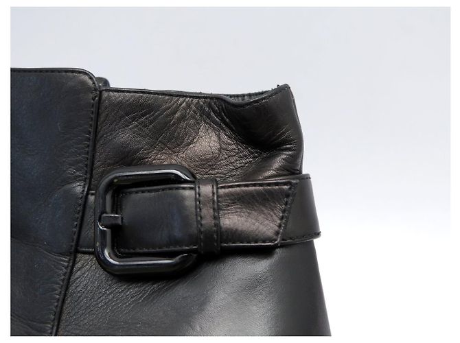 BOTAS ANKLE LOUIS VUITTON 38 EN CUERO IRIDISCENTE NEGRO - vista 11