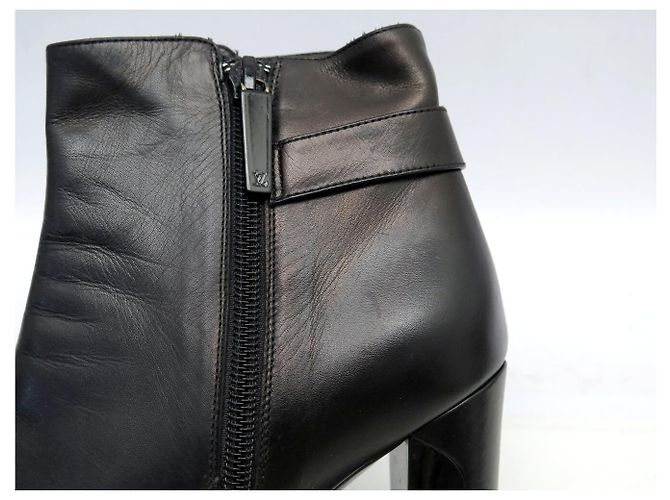 BOTAS ANKLE LOUIS VUITTON 38 EN CUERO IRIDISCENTE NEGRO - vista 13