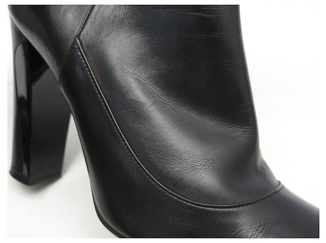 BOTAS ANKLE LOUIS VUITTON 38 EN CUERO IRIDISCENTE NEGRO - vista 14