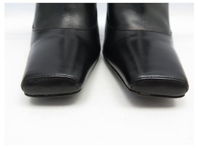 BOTAS ANKLE LOUIS VUITTON 38 EN CUERO IRIDISCENTE NEGRO - vista 4