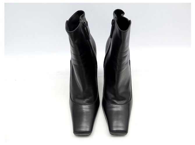 BOTAS ANKLE LOUIS VUITTON 38 EN CUERO IRIDISCENTE NEGRO - vista 8