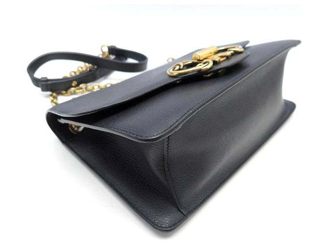 BORSA A MANO SALVATORE FERRAGAMO GANCINI IN PELLE GRAIN NERA Nero - vista 5