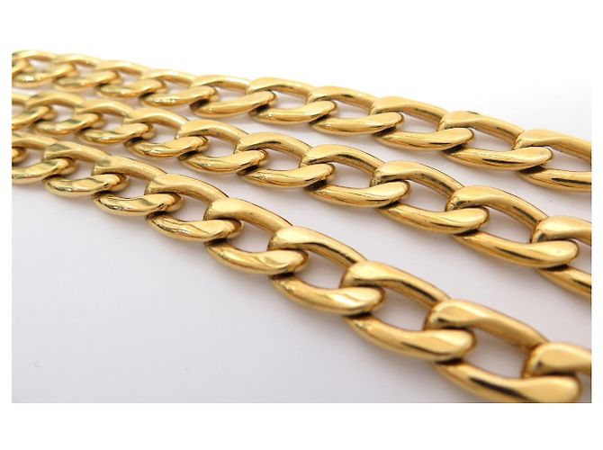 CHANEL KETTENGÜRTEL MIT 3 REIHEN CC LOGO MEDAILLON GRÖSSE 65 BIS 85 Golden - Ansicht 10