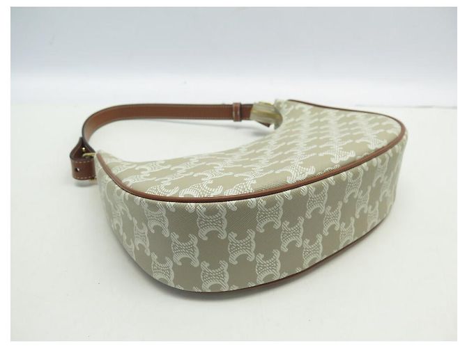 Céline NUOVO BORSO A MANO CELINE AVA IN CANVAS TRIONFO BEIGE 193952 - vista 5