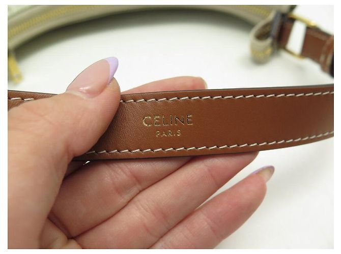 Céline NUOVO BORSO A MANO CELINE AVA IN CANVAS TRIONFO BEIGE 193952 - vista 6
