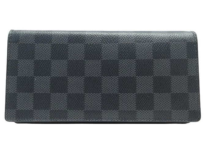 NEW LOUIS VUITTON BRAZZA WALLET N62665 GRAPHITE DAMIER CANVAS Dark grey - view 2