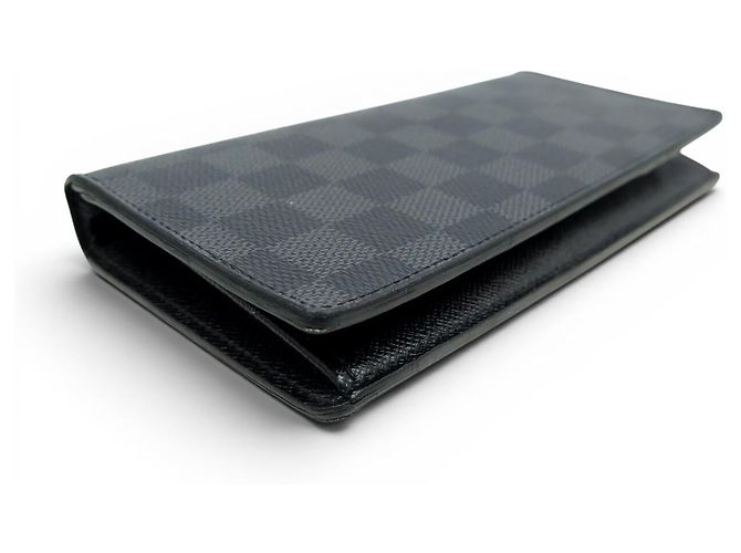NEW LOUIS VUITTON BRAZZA WALLET N62665 GRAPHITE DAMIER CANVAS Dark grey - view 3
