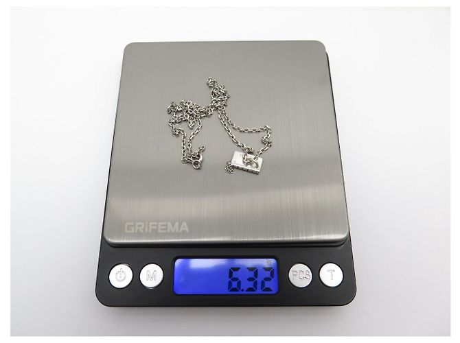 COLLANA RARA CHANEL CON PENDENTE A FORMA DI BORSA COCO IN ARGENTO 925 - vista 9
