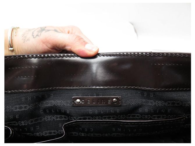 Céline NUOVO BORSO A MANO CELINE BOOGIE IN CANVAS SULKY CON MONOGRAMMA GRIGIO IN PELLE Marrone - vista 11