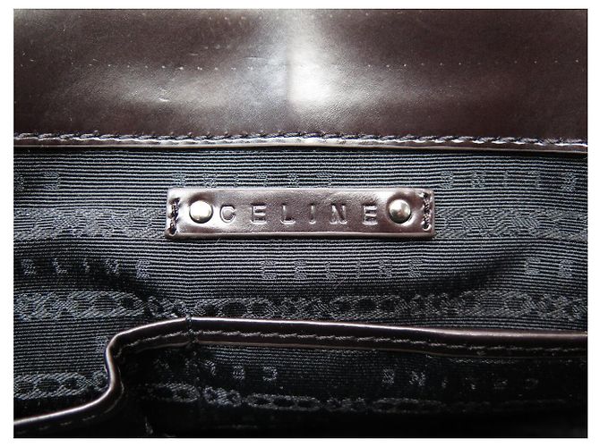 Céline NUOVO BORSO A MANO CELINE BOOGIE IN CANVAS SULKY CON MONOGRAMMA GRIGIO IN PELLE Marrone - vista 12