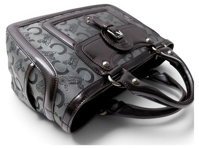 Céline NUOVO BORSO A MANO CELINE BOOGIE IN CANVAS SULKY CON MONOGRAMMA GRIGIO IN PELLE Marrone - vista 4