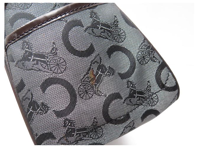 Céline NUOVO BORSO A MANO CELINE BOOGIE IN CANVAS SULKY CON MONOGRAMMA GRIGIO IN PELLE Marrone - vista 5