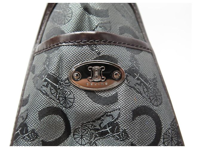 Céline NUOVO BORSO A MANO CELINE BOOGIE IN CANVAS SULKY CON MONOGRAMMA GRIGIO IN PELLE Marrone - vista 6