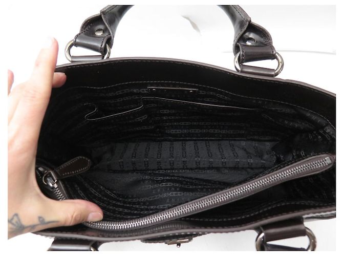 Céline NUOVO BORSO A MANO CELINE BOOGIE IN CANVAS SULKY CON MONOGRAMMA GRIGIO IN PELLE Marrone - vista 9