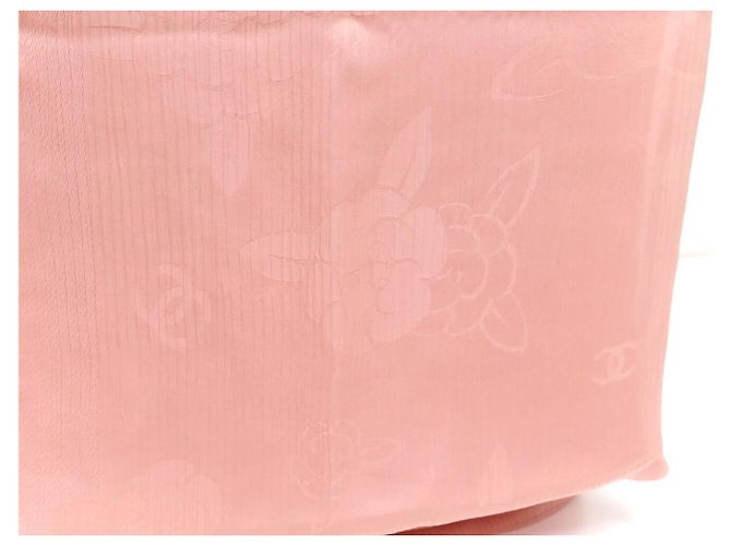CHANEL CAMELIA SCIARPA 64X200 IN MUSLINA DI SETA ROSA - vista 2