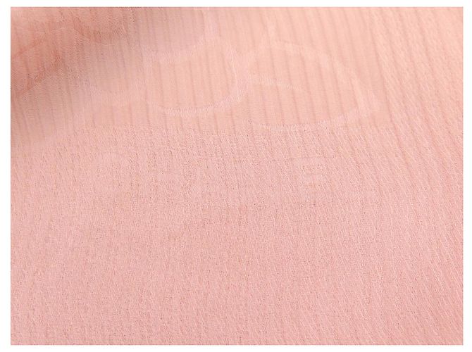 CHANEL CAMELIA SCIARPA 64X200 IN MUSLINA DI SETA ROSA - vista 3