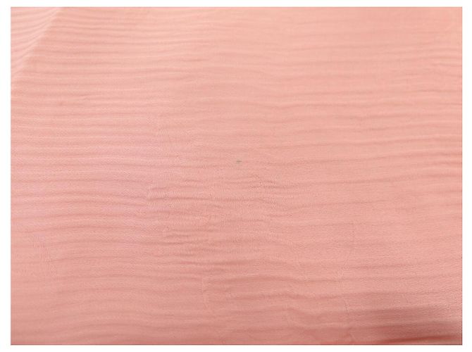 CHANEL CAMELIA SCIARPA 64X200 IN MUSLINA DI SETA ROSA - vista 5