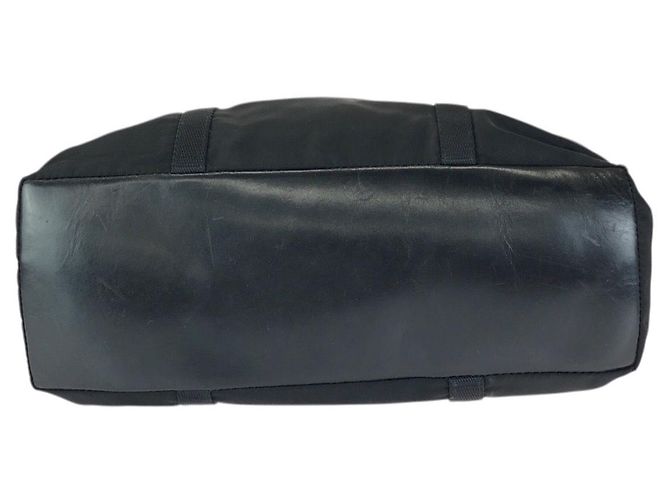 Tote Borsa a spalla in nylon e pelle nera Prada Nero - vista 10