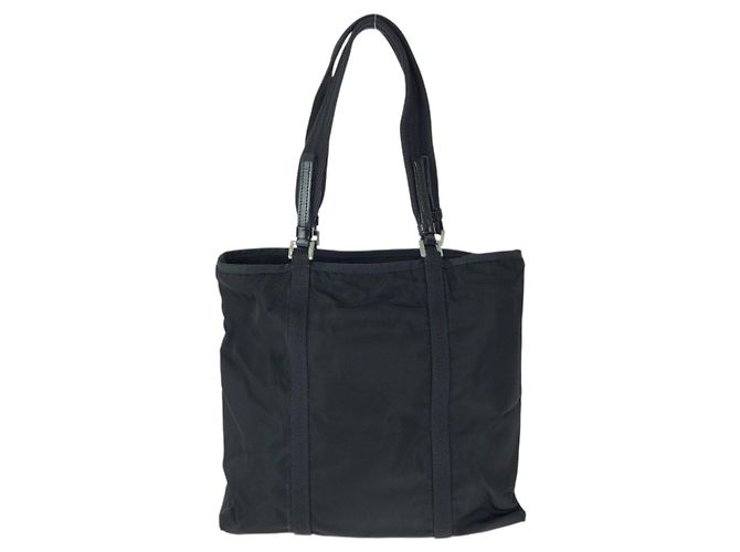 Tote Borsa a spalla in nylon e pelle nera Prada Nero - vista 2