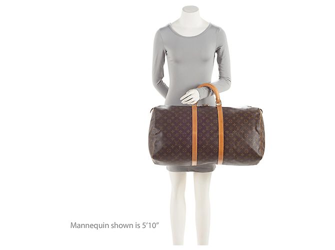 Vintage Monogram Canvas Keepall 55 Duffle von Louis Vuitton Braun - Ansicht 5