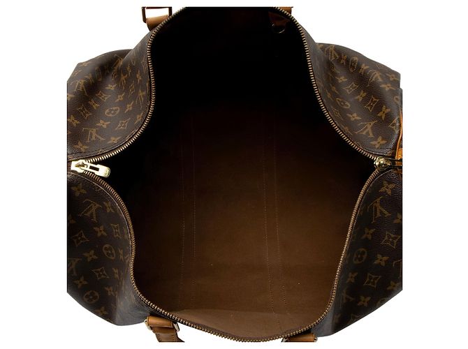 Vintage Monogram Canvas Keepall 55 Duffle von Louis Vuitton Braun - Ansicht 7