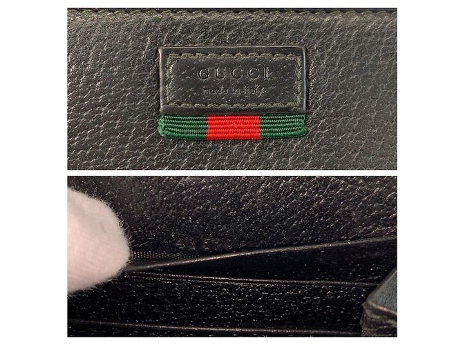Gucci Black Leather Long Wallet - view 3