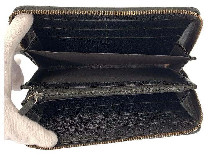 Gucci Black Leather Long Wallet - view 4