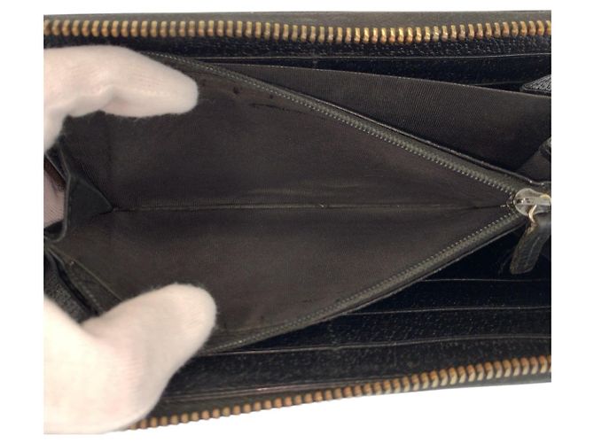 Gucci Black Leather Long Wallet - view 5