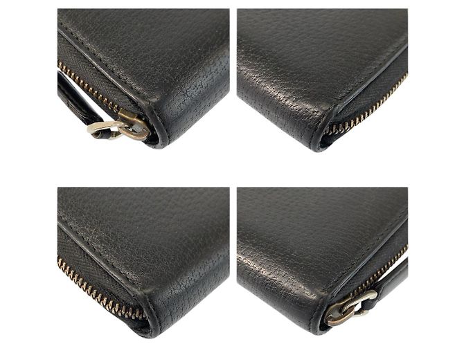 Gucci Black Leather Long Wallet - view 6