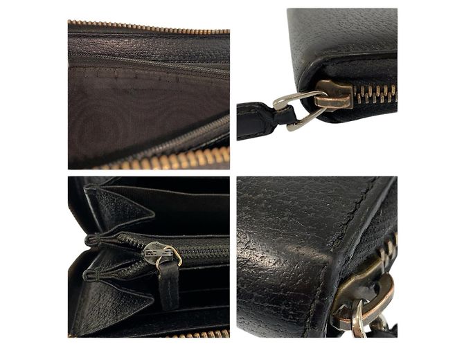 Gucci Black Leather Long Wallet - view 8