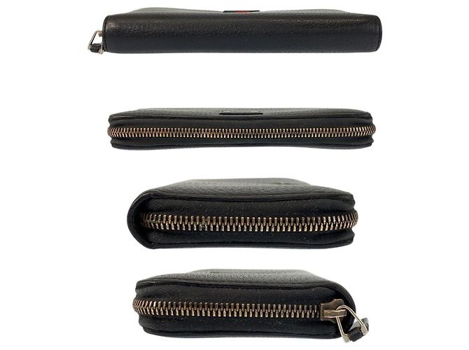 Gucci Black Leather Long Wallet - view 9