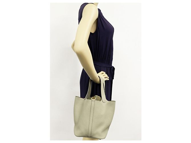 Borsa Tote Picotin Lock MM di Hermès Verde - vista 2