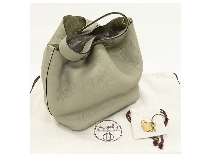 Borsa Tote Picotin Lock MM di Hermès Verde - vista 3