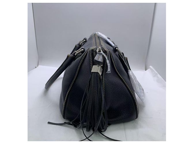 Borsa Chanel in pelle nera stile dumpling bowling Nero - vista 3