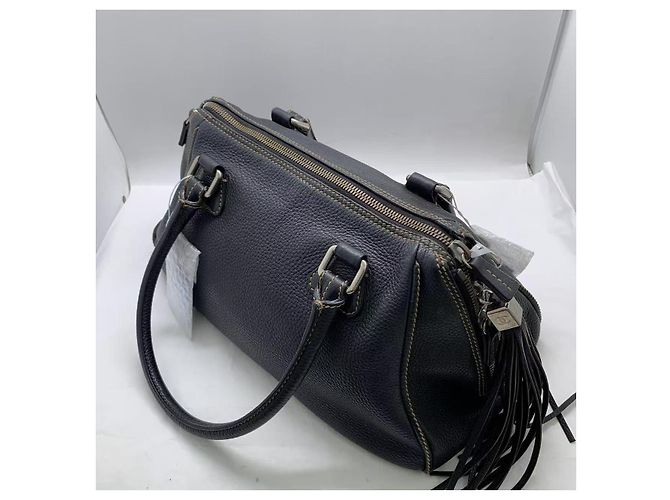 Borsa Chanel in pelle nera stile dumpling bowling Nero - vista 4