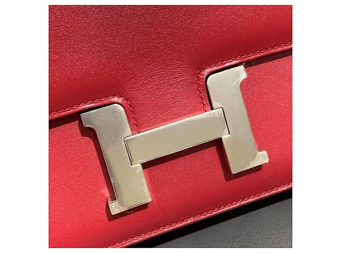 Borsa Hermès Constance in pelle Swift rossa gemma Rosso - vista 3