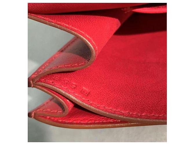 Borsa Hermès Constance in pelle Swift rossa gemma Rosso - vista 4