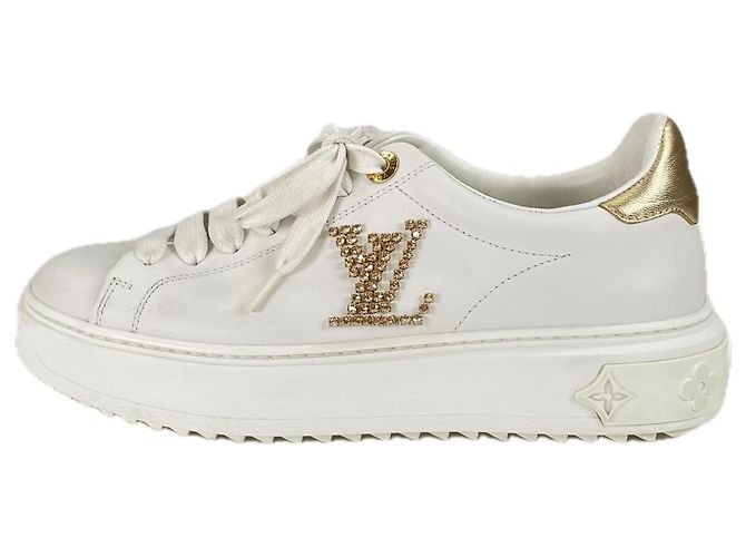 Sneakers in pelle Timeout Louis Vuitton Bianco D'oro - vista 2