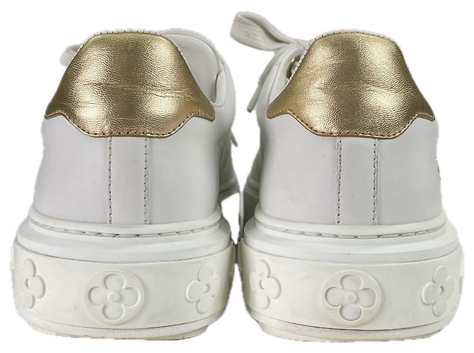 Sneakers in pelle Timeout Louis Vuitton Bianco D'oro - vista 3