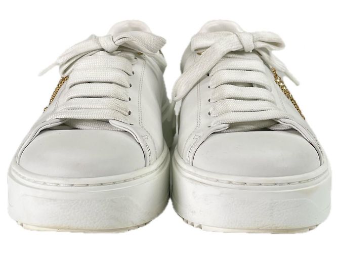 Sneakers in pelle Timeout Louis Vuitton Bianco D'oro - vista 5