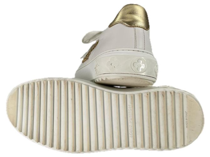 Sneakers in pelle Timeout Louis Vuitton Bianco D'oro - vista 6