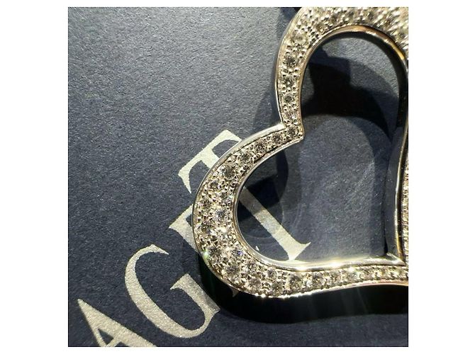 Collana Piaget Earl HEART in oro bianco 18K e diamanti Argento - vista 2