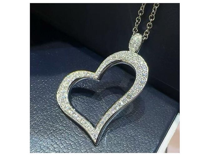 Collana Piaget Earl HEART in oro bianco 18K e diamanti Argento - vista 4