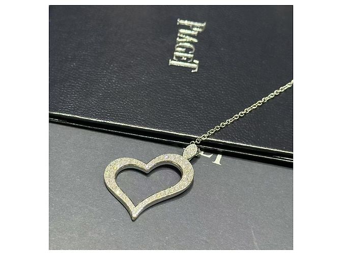 Collana Piaget Earl HEART in oro bianco 18K e diamanti Argento - vista 6