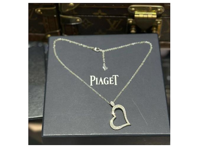 Collana Piaget Earl HEART in oro bianco 18K e diamanti Argento - vista 9