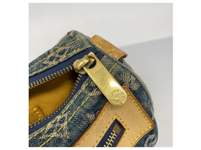 Borsa a mano Neo Speedy in denim Monogram Louis Vuitton Blu - vista 11