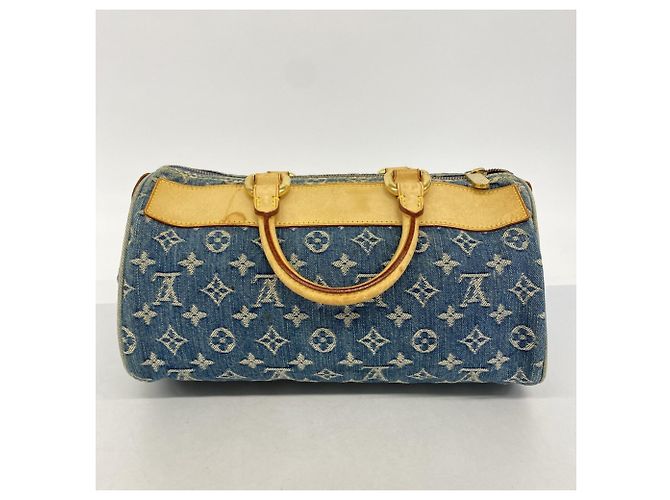 Borsa a mano Neo Speedy in denim Monogram Louis Vuitton Blu - vista 12