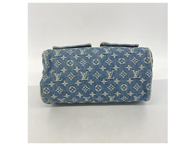 Borsa a mano Neo Speedy in denim Monogram Louis Vuitton Blu - vista 3