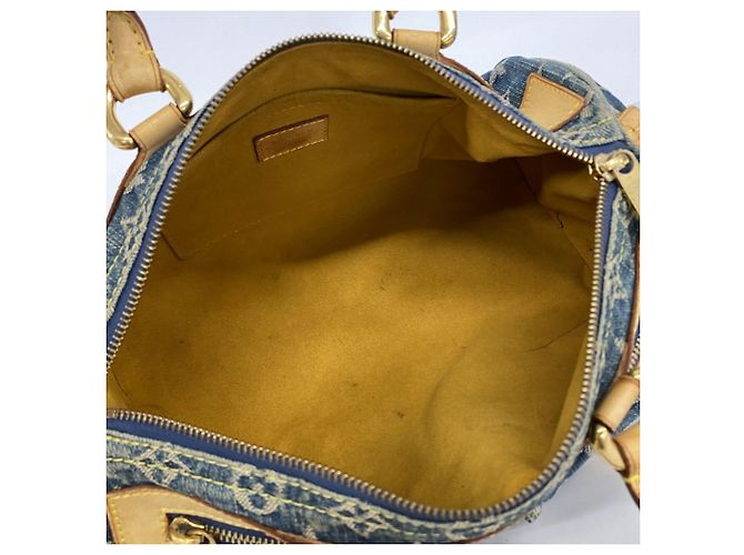Borsa a mano Neo Speedy in denim Monogram Louis Vuitton Blu - vista 4