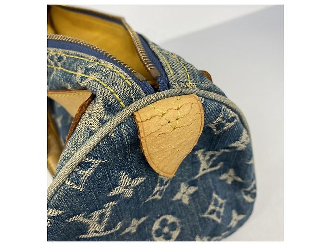 Borsa a mano Neo Speedy in denim Monogram Louis Vuitton Blu - vista 6